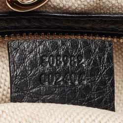 مملوكة مسبقًا حقيبة يد توتس غوتشي سوهو جلد مُحبب ذهبي فاتح بسلسلة متوسطة 