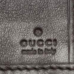 Gucci Beige/Brown GG Canvas and Leather Trifold Flap Wallet