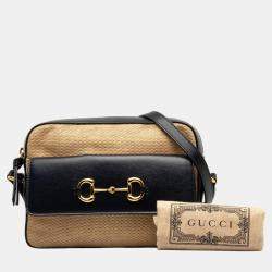 Gucci Brown Horsebit 1955 Flap Pocket Camera Bag