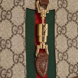 Gucci Brown/Beige GG Supreme Canvas and Leather Mini 1961 Jackie Shoulder Bag