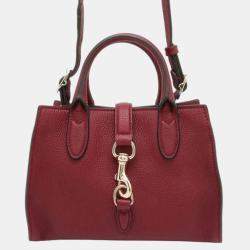 Gucci Tote Bag Rosso Ancora Leather Size Small