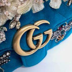 Gucci Matrasse Velvet Shoulder Bag