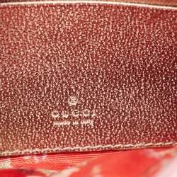 Pre Owned Gucci Metallic Pink/Turquoise Quilted Leather Mini Zumi Crossbody Bag