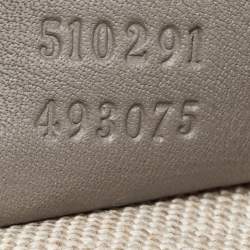 Pre Owned Gucci Grey Microguccissima Leather Front Zip Tote