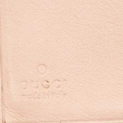 Gucci Beige/Pink GG Canvas and Leather French Flap Wallet