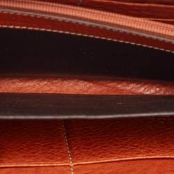 Gucci Beige/Orange GG Canvas and Leather GG Twins Zip Around Wallet