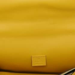 Gucci Yellow Suede Crystal Bow Embroidered Dionysus Shoulder Bag