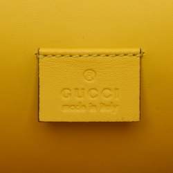 Gucci Yellow Suede Crystal Bow Embroidered Dionysus Shoulder Bag