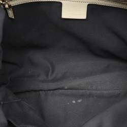 Pre Owned Gucci Blue GG Canvas and Leather Web Hobo