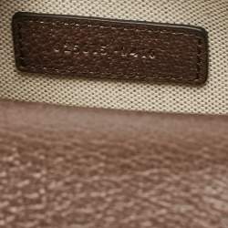 مملوكة مسبقًا Gucci Beige/Ebony GG Supreme Geometric Print Canvas Mini Horsebit 1955 Crossbody Bag