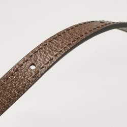 مملوكة مسبقًا Gucci Beige/Ebony GG Supreme Geometric Print Canvas Mini Horsebit 1955 Crossbody Bag