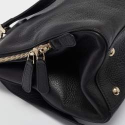 Pre Owned Gucci Black Leather Label Tote