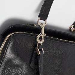 Pre Owned Gucci Black Leather Label Tote