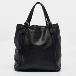 Gucci Black Leather Large Britt Tote