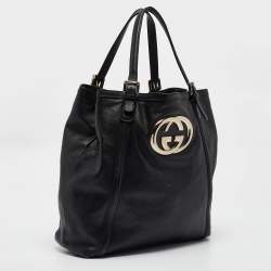 Gucci Black Leather Large Britt Tote