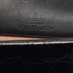 Pre Owned Gucci Dark Blue GG Velvet and Patent Leather Super Mini Dionysus Shoulder Bag