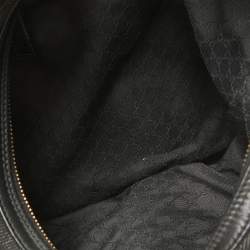 Gucci Black Denim and Leather Web Hobo