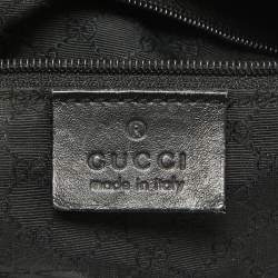 Gucci Black Denim and Leather Web Hobo