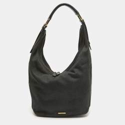 Gucci Black Denim and Leather Web Hobo