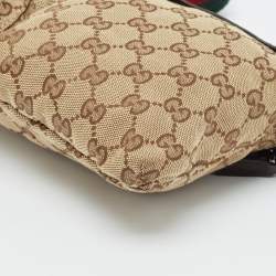 Gucci Beige/Brown GG Canvas and Leather Double Pocket Belt Bag