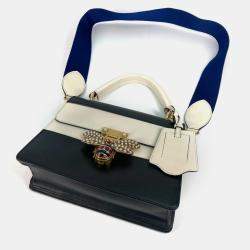 Gucci Black x White Bijoux Faux Pearl Shoulder Bag