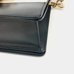 Gucci Black x White Bijoux Faux Pearl Shoulder Bag