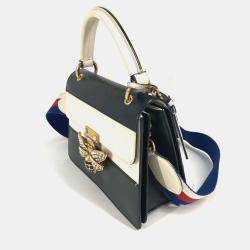 Gucci Black x White Bijoux Faux Pearl Shoulder Bag