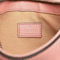 Gucci Pink Leather GG Marmont Aphrodite Shoulder Bag