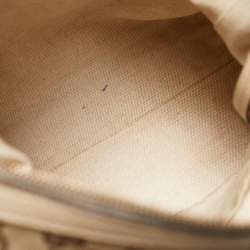 Pre Owned Gucci Beige GG Canvas and Leather Miss GG Hobo