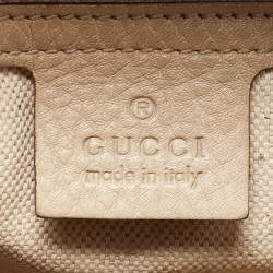 Pre Owned Gucci Beige GG Canvas and Leather Miss GG Hobo