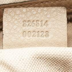 Pre Owned Gucci Beige GG Canvas and Leather Miss GG Hobo