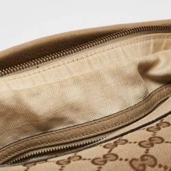 Pre Owned Gucci Beige GG Canvas and Leather Miss GG Hobo