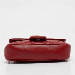 مملوكة مسبقًا حقيبة كتف غوتشي جي جي مارمونت جلد ماتيلاس بيج صغيرة جداً