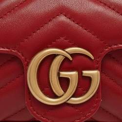 مملوكة مسبقًا حقيبة كتف غوتشي جي جي مارمونت جلد ماتيلاس بيج صغيرة جداً