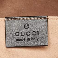مملوكة مسبقًا Gucci Black Matelassé Leather Mini GG Marmont Crossbody Bag