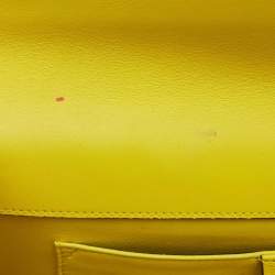 Pre Owned Gucci Yellow Satin GG Crystals Broadway Clutch