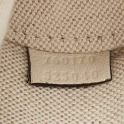 Pre Owned Gucci White Diagonal Quilted Leather Mini Blondie Bag