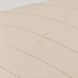 Pre Owned Gucci White Diagonal Quilted Leather Mini Blondie Bag