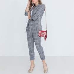 مملوكة مسبقًا Gucci Fuchsia Patent Leather Soho Flap Chain Crossbody Bag