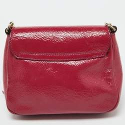 مملوكة مسبقًا Gucci Fuchsia Patent Leather Soho Flap Chain Crossbody Bag
