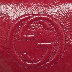مملوكة مسبقًا Gucci Fuchsia Patent Leather Soho Flap Chain Crossbody Bag