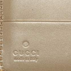 Gucci Gold Guccissima Leather Zip Around Wallet