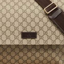 Pre Owned Gucci Beige GG Supreme Canvas Medium Baby Changing Bag