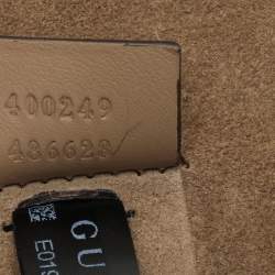 Pre Owned حقيبة كتف غوتشي ديونيسوس سويدي وكانفاس جي جي سوبريم بيج/أحمر داكن صغيرة