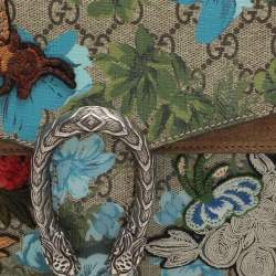 Pre Owned حقيبة كتف غوتشي ديونيسوس سويدي وكانفاس جي جي سوبريم بيج/أحمر داكن صغيرة