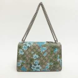 Pre Owned حقيبة كتف غوتشي ديونيسوس سويدي وكانفاس جي جي سوبريم بيج/أحمر داكن صغيرة