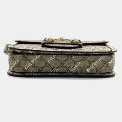 Pre Owned Gucci X Balenciaga Hacker Project 1955 Horsebit Shoulder Bag
