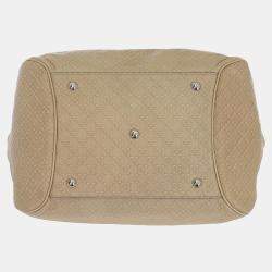 Pre Owned Gucci Leather Bamboo Buckle Tote Bag