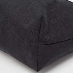 Pre Owned Gucci Black GG Canvas and Patent Leather Jolie Tote