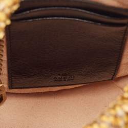 Pre Owned Gucci Yellow/Brown Python Mini GG Torchon Marmont Bucket Bag